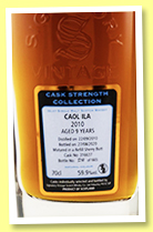 Caol Ila 9 yo 2010/2020 (59.9%, Signatory Vintage, refill sherry butt, cask #316637, 665 bottles) Caol Ila 9 yo 2010/2020 (59.9%, Signatory Vintage, refill sherry butt, cask #316637, 665 bottles)