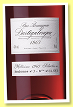 Dartigalongue 1967 (43%, OB, Bas-armagnac, bonbonne #3, 83 bottles, +/-2020?) Dartigalongue 1967 (43%, OB, Bas-armagnac, bonbonne #3, 83 bottles, +/-2020?)