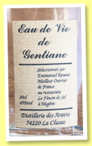 Eau de Vie de Gentiane (45%, Distillerie des Aravis, France, +/-2016) 