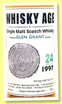 Glen Grant 24 yo 1997/2021 (52%, Whisky AGE, Taiwan, hogshead, cask #5044, 218 bottles) Glen Grant 24 yo 1997/2021 (52%, Whisky AGE, Taiwan, hogshead, cask #5044, 218 bottles)
