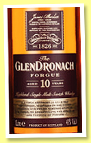 Glendronach 10 yo 'Forgue' (43%, OB, +/-2020) Glendronach 10 yo 'Forgue' (43%, OB, +/-2020)