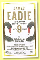Glendullan 9 yo 2011/2021 (46%, James Eadie, Small Batch 'Black Swan', bourbon, casks #308284, 310477, 310480) Glendullan 9 yo 2011/2021 (46%, James Eadie, Small Batch 'Black Swan', bourbon, casks #308284, 310477, 310480)
