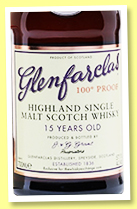 Glenfarclas 15 yo '100 proof' (57.1%, OB, for The Whisky Exchange, +/-2021)