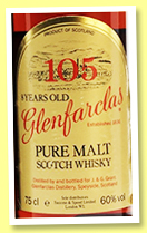 Glenfarclas 8 yo '105' (60%, OB, gold label, 1980s)