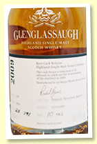 Glenglassaugh 10 yo 2009/2020 (55.9%, OB 'Rare Cask Release', cask #559, bourbon barrel, 191 bottles)