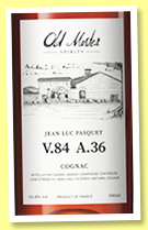 Jean-Luc Pasquet V.84 A.36 (53.8%, Old Master Spirits, Grande Champagne, 168 bottles, 2021) Jean-Luc Pasquet V.84 A.36 (53.8%, Old Master Spirits, Grande Champagne, 168 bottles, 2021)