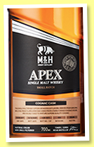 Milk & Honey 2017/2020 'Apex Cognac Cask' (59.4%, OB, Israel, 1077 bottles) Milk & Honey 2017/2020 'Apex Cognac Cask' (59.4%, OB, Israel, 1077 bottles)