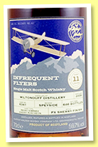 Miltonduff 11 yo 2009/2021 (59.7%, Infrequent Flyers, PX puncheon, cask #6341, 646 bottles) Miltonduff 11 yo 2009/2021 (59.7%, Infrequent Flyers, PX puncheon, cask #6341, 646 bottles)