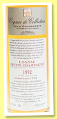 Petite Champagne 1992 (46.9%, Jean Grosperrin, L839, +/-2021) Petite Champagne 1992 (46.9%, Jean Grosperrin, L839, +/-2021)