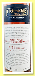 Petite Champagne 'Héritage N°.71' (52.3%, Jean Grosperrin for Flickenschild, 2021) Petite Champagne 'Héritage N°.71' (52.3%, Jean Grosperrin for Flickenschild, 2021)