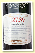 Port Charlotte 11 yo 2002 (66.7%, Scotch Malt Whisky Society 127.39 'Intensely Tasty', refill sherry butt, 579 bottles)
Port Charlotte 11 yo 2002 (66.7%, Scotch Malt Whisky Society 127.39 'Intensely Tasty', refill sherry butt, 579 bottles)