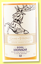 Royal Lochnagar 12 yo 'Game Of Thrones House Baratheon' (40%, OB, +/-2019) Royal Lochnagar 12 yo 'Game Of Thrones House Baratheon' (40%, OB, +/-2019)
