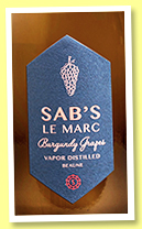 SAB's 2013 'Le Marc' (46%, OB, France, 1200 bottles)