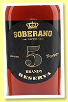 Soberano '5' (36%, OB, Gonzalez Byass, Spanish brandy, +/-2015) Soberano '5' (36%, OB, Gonzalez Byass, Spanish brandy, +/-2015)