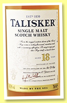 Talisker 18 yo (45,8%, OB, +/-2021) Talisker 18 yo (45,8%, OB, +/-2021)