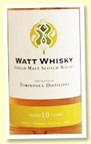 Tomintoul 10 yo 2010/2021 (56.7%, Watt Whisky, refill butt, 246 bottles) Tomintoul 10 yo 2010/2021 (56.7%, Watt Whisky, refill butt, 246 bottles)