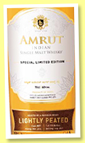 Amrut 2014/2021 'Lightly Peated' (60%, OB, India, La Maison du Whisky, ex-bourbon, cask #1405, 150 bottles) Amrut 2014/2021 'Lightly Peated' (60%, OB, India, La Maison du Whisky, ex-bourbon, cask #1405, 150 bottles)