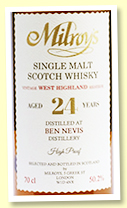 Ben Nevis 24 yo 1996/2021 (50.2%, Milroy's of Soho, cask #1485, refill sherry butt, 70 bottles)
