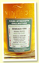 Benriach 11 yo 1994/2005 Heavily Peated (59.7%, Signatory Cask Strength Collection, cask #05/355/1 port pipe finish, 863 bottles) Benriach 11 yo 1994/2005 Heavily Peated (59.7%, Signatory Cask Strength Collection, cask #05/355/1 port pipe finish, 863 bottles)