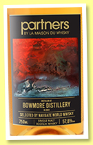 Bowmore 2001/2021 (57.8%, Partners by LMDW, Navigate World Whisky, refill bourbon, cask #182, 180 bottles) 