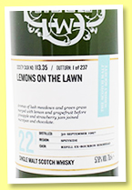 Braes of Glenlivet 22 yo 1997/2020 (57.8%, Scotch Malt Whisky Society, refill bourbon hogshead, #113.35, 'Lemons on the lawn', 237 bottles) Braes of Glenlivet 22 yo 1997/2020 (57.8%, Scotch Malt Whisky Society, refill bourbon hogshead, #113.35, 'Lemons on the lawn', 237 bottles)