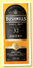 Bushmills 32 yo 1989/2021 'Port Cask' (50.1%, OB, for LMDW, Ireland, 205 bottles) Bushmills 32 yo 1989/2021 'Port Cask' (50.1%, OB, for LMDW, Ireland, 205 bottles)