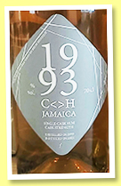 C<>H 1993/2021 (57.8%, Salon du Rhum Belgique, Jamaica, 187 bottles)