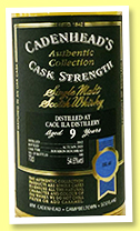 Caol Ila 9 yo 2012/2021 (54.6%, Cadenhead, Authentic Collection, bourbon hogshead, 300 bottles) Caol Ila 9 yo 2012/2021 (54.6%, Cadenhead, Authentic Collection, bourbon hogshead, 300 bottles)