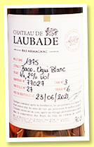 Château de Laubade 1975/2021 'Brut de Fût' (44.2%, OB, Bas-armagnac, barrique #77027) Château de Laubade 1975/2021 'Brut de Fût' (44.2%, OB, Bas-armagnac, barrique #77027)