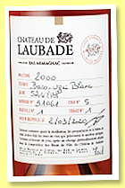 Château de Laubade 2000/2020 (52.4%, OB, Bas-armagnac, brut de fût)