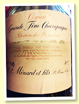 Cognac Grande Fine Champagne (40%, J P Menard et Fils, 2 litres, early 1970s) Cognac Grande Fine Champagne (40%, J P Menard et Fils, 2 litres, early 1970s)