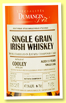 Cooley 2009/2021 'Single Grain' (47.1%, Dumangin J. Fils, ratafia finish, Batch 016, 258 bottles)