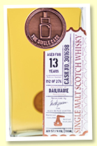 Dailuaine 13 yo 2008/2021 (57.1%, The Single Cask, cask #301698, bourbon barrel, 276 bottles)
Dailuaine 13 yo 2008/2021 (57.1%, The Single Cask, cask #301698, bourbon barrel, 276 bottles)