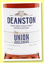 Deanston 2013/2020 'The Union Exclusive' (54.8%, OB, Organic fino finish) Deanston 2013/2020 'The Union Exclusive' (54.8%, OB, Organic fino finish)