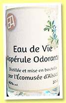 Eau de Vie d'Aspérule Odorante (45%, Ecomusée d'Alsace, France, +/-2020) 