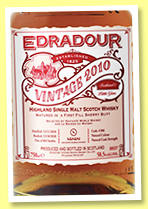 Edradour 2010/2020 (58.5%, OB for The Navigator World Whisky, South Africa, first fill sherry butt, cask #386, 602 bottles) Edradour 2010/2020 (58.5%, OB for The Navigator World Whisky, South Africa, first fill sherry butt, cask #386, 602 bottles)