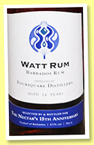 Foursquare 14 yo (57.1%, Watt Rum for The Nectar, Barbados, 2021)