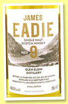 Glen Elgin 9 yo 2010/2020 (46%, James Eadie, Small Batch, bourbon)