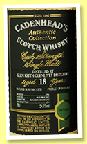 Glen Keith 18 yo 1996/2015 (54.1%, Cadenhead, Authentic Collection, bourbon hogshead, 294 bottles) Glen Keith 18 yo 1996/2015 (54.1%, Cadenhead, Authentic Collection, bourbon hogshead, 294 bottles)