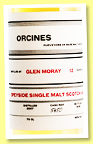 Glen Moray 12 yo 2007/2020 (46%, The Whisky Lodge, Orcines, bourbon barrel, cask #5450) Glen Moray 12 yo 2007/2020 (46%, The Whisky Lodge, Orcines, bourbon barrel, cask #5450)