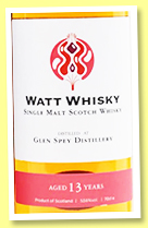 Glen Spey 13 yo 2008/2021 (53.6%, Watt Whisky, sherry hogshead) Glen Spey 13 yo 2008/2021 (53.6%, Watt Whisky, sherry hogshead)