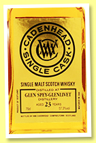 Glen Spey-Glenlivet 23 yo 1995/2019 (57.3%, Cadenhead, Single Cask, bourbon hogshead, 222 bottles) Glen Spey-Glenlivet 23 yo 1995/2019 (57.3%, Cadenhead, Single Cask, bourbon hogshead, 222 bottles)