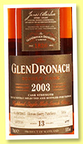 GlenDronach 13 yo 2003/2016 (55.8%, OB, for Taiwan, Oloroso sherry puncheon, cask #5950, 699 bottles) GlenDronach 13 yo 2003/2016 (55.8%, OB, for Taiwan, Oloroso sherry puncheon, cask #5950, 699 bottles)