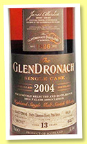 GlenDronach 13 yo 2004/2016 (58.1%, OB, for Asian Palate Association, Pedro Ximenez sherry puncheon, cask #6628, 647 bottles) GlenDronach 13 yo 2004/2016 (58.1%, OB, for Asian Palate Association, Pedro Ximenez sherry puncheon, cask #6628, 647 bottles)