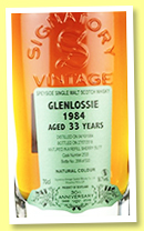 Glenlossie 33 yo 1984/2018 (56.7%, Signatory Vintage 30th Anniversary, cask #2533, refill sherry butt, 530 bottles)