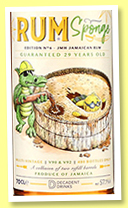 Hampden 29 yo 1990+1992/2021 'JMH' (57.7%, Rum Sponge, Decadent Drink, Jamaica) Hampden 29 yo 1990+1992/2021 'JMH' (57.7%, Rum Sponge, Decadent Drink, Jamaica)
