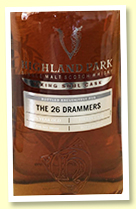 Highland Park 12 1/2 yo 'The 26 Drammers' (57.1%, OB 'Viking Soul Cask', cask #500118, sherry firkin, 54 bottles, 2019)
Highland Park 12 1/2 yo 'The 26 Drammers' (57.1%, OB 'Viking Soul Cask', cask #500118, sherry firkin, 54 bottles, 2019)