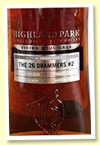 Highland Park 14 yo '26 Drammers #2' (55.9%, OB 'Viking Soul Cask', cask #500171, sherry firkin, 56 bottles)
Highland Park 14 yo '26 Drammers #2' (55.9%, OB 'Viking Soul Cask', cask #500171, sherry firkin, 56 bottles)