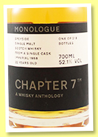 Imperial 22 yo 1998/2020 (52.1%, Chapter 7, bourbon barrel, cask #104355, 218 bottles)