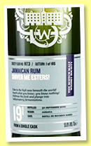 Jamaican Rum 19 yo 2000 (55.8%, Scotch Malt Whisky Society, refill bourbon barrel, #R7.3, 'Shiver me esters!', 185 bottles) 